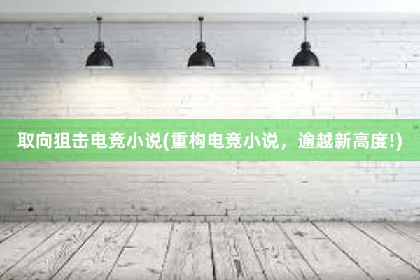 取向狙击电竞小说(重构电竞小说，逾越新高度!)