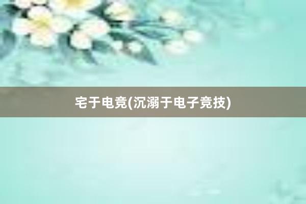 宅于电竞(沉溺于电子竞技)