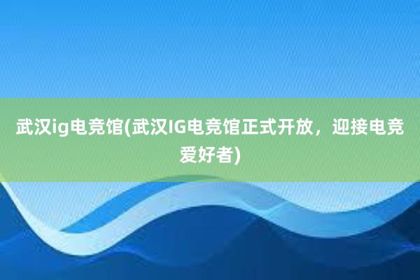 武汉ig电竞馆(武汉IG电竞馆正式开放，迎接电竞爱好者)