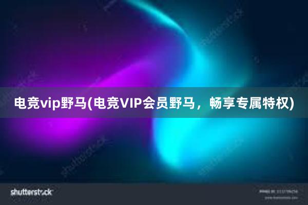 电竞vip野马(电竞VIP会员野马，畅享专属特权)