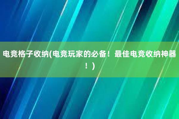 电竞格子收纳(电竞玩家的必备！最佳电竞收纳神器！)