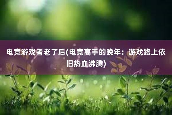 电竞游戏者老了后(电竞高手的晚年：游戏路上依旧热血沸腾)