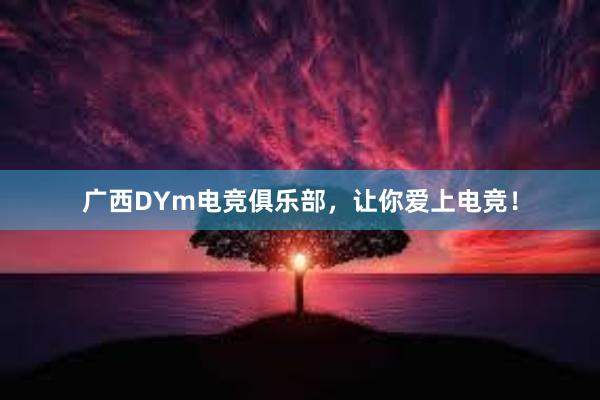 广西DYm电竞俱乐部，让你爱上电竞！