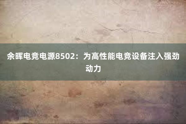 余晖电竞电源8502：为高性能电竞设备注入强劲动力