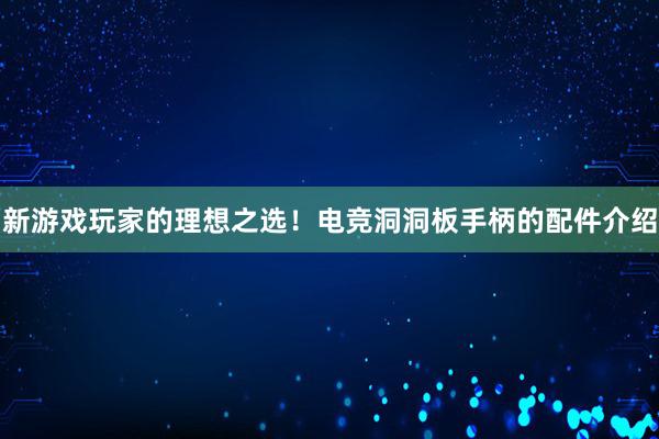 新游戏玩家的理想之选！电竞洞洞板手柄的配件介绍